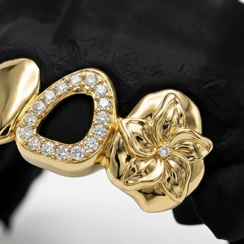 3D Flower & Iced Open Face Duo